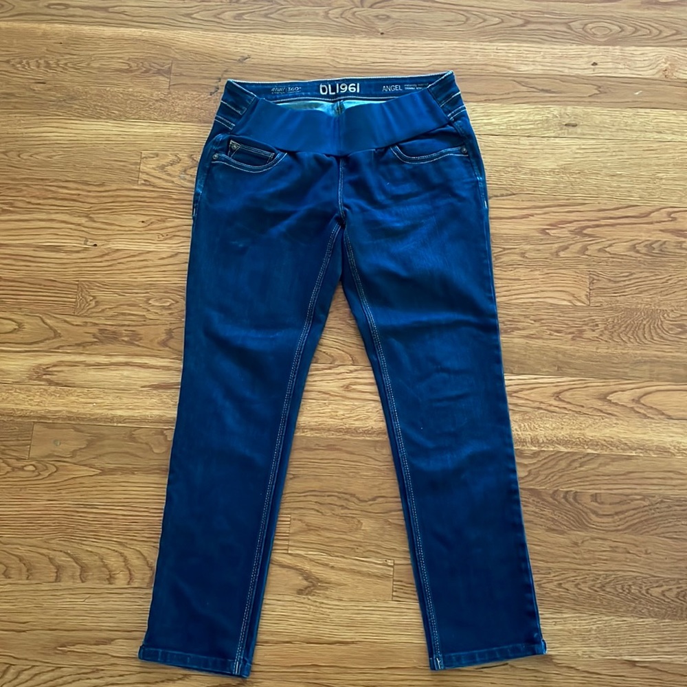 DL 1961 Angel Maternity mid-rise skinny ankle jeans